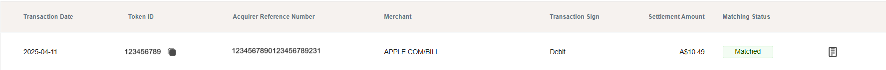 Transaction record
